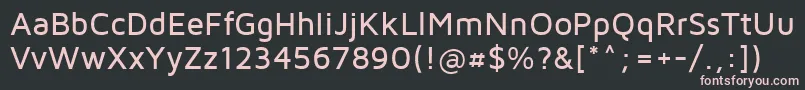 フォントMavenProMedium – 黒い背景にピンクのフォント