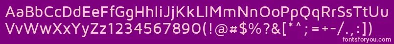 フォントMavenProMedium – 紫の背景にピンクのフォント