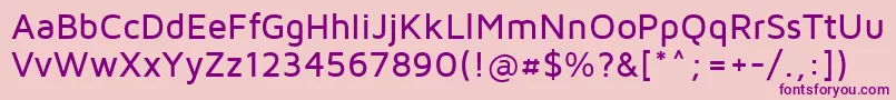 フォントMavenProMedium – ピンクの背景に紫のフォント