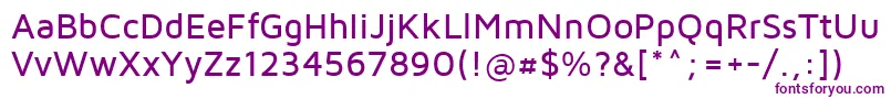 フォントMavenProMedium – 白い背景に紫のフォント