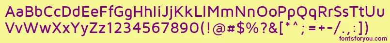MavenProMedium Font – Purple Fonts on Yellow Background