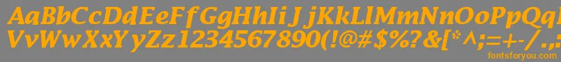 MachadosskBoldItalic Font – Orange Fonts on Gray Background