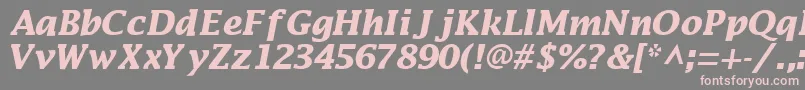 MachadosskBoldItalic Font – Pink Fonts on Gray Background