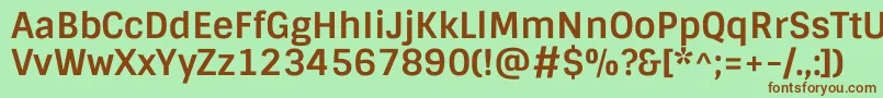 Шрифт SintonyBold – коричневые шрифты на зелёном фоне
