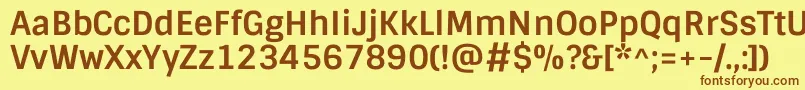 Czcionka SintonyBold – brązowe czcionki na żółtym tle