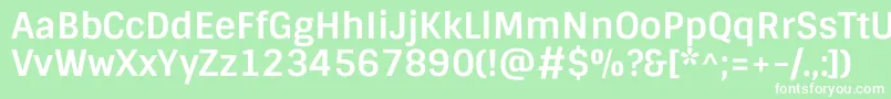 フォントSintonyBold – 緑の背景に白い文字