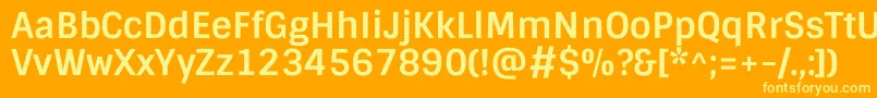 Police SintonyBold – polices jaunes sur fond orange