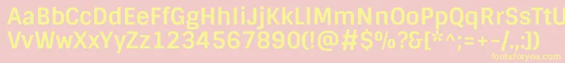 SintonyBold-Schriftart – Gelbe Schriften auf rosa Hintergrund