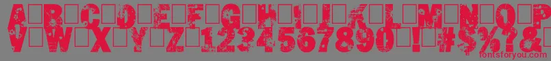 ShutemDown Font – Red Fonts on Gray Background