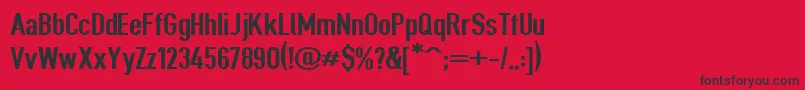 フォントGiveahootbdext – 赤い背景に黒い文字