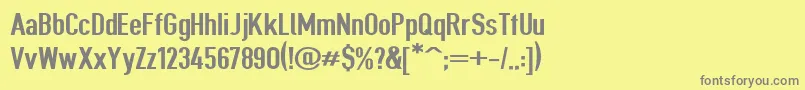 Giveahootbdext Font – Gray Fonts on Yellow Background