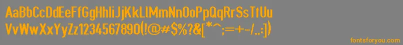 Giveahootbdext Font – Orange Fonts on Gray Background