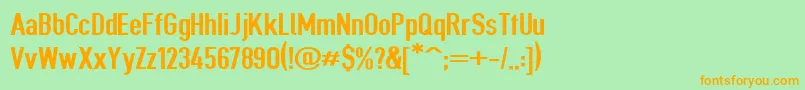 Giveahootbdext Font – Orange Fonts on Green Background