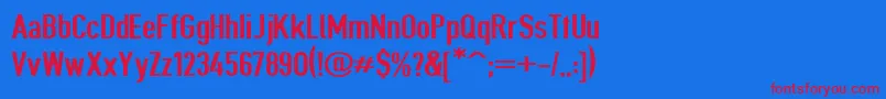 Giveahootbdext Font – Red Fonts on Blue Background
