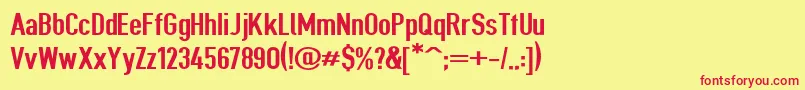 Giveahootbdext Font – Red Fonts on Yellow Background