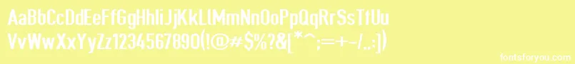 Giveahootbdext Font – White Fonts on Yellow Background