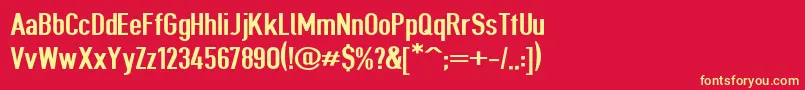 Giveahootbdext Font – Yellow Fonts on Red Background