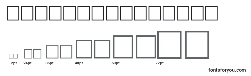 sizes of almateenoutline font, almateenoutline sizes