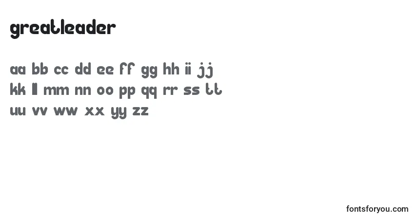 Czcionka GreatLeader – alfabet, cyfry, specjalne znaki