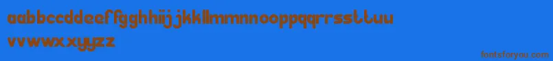 Police GreatLeader – polices brunes sur fond bleu