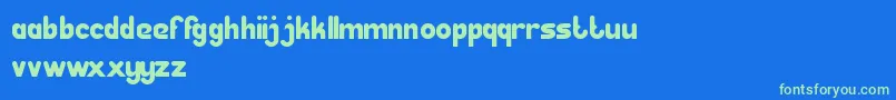 GreatLeader Font – Green Fonts on Blue Background