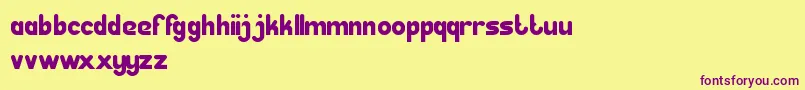 GreatLeader Font – Purple Fonts on Yellow Background