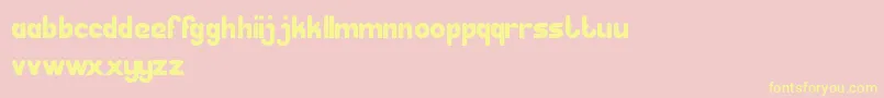 GreatLeader Font – Yellow Fonts on Pink Background