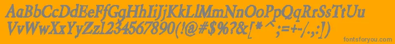 BeryliuminkItalic Font – Gray Fonts on Orange Background