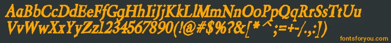 BeryliuminkItalic Font – Orange Fonts on Black Background