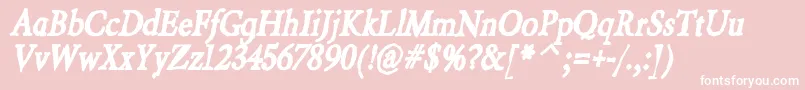 BeryliuminkItalic Font – White Fonts on Pink Background