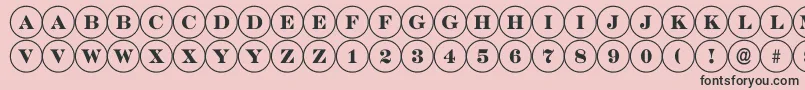 DiscoserifRegular-Schriftart – Schwarze Schriften auf rosa Hintergrund