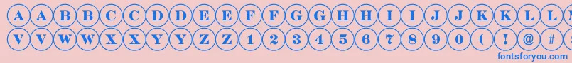 DiscoserifRegular Font – Blue Fonts on Pink Background
