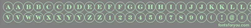 DiscoserifRegular Font – Green Fonts on Gray Background