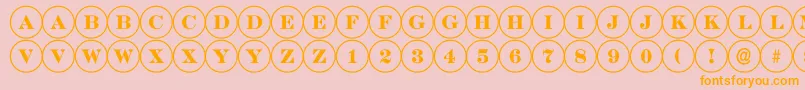 DiscoserifRegular Font – Orange Fonts on Pink Background