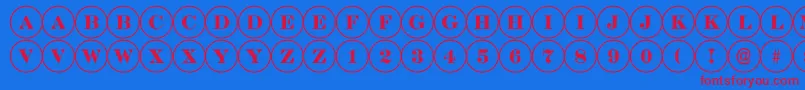 DiscoserifRegular Font – Red Fonts on Blue Background