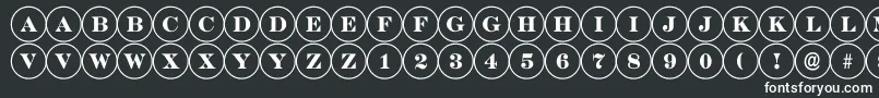 DiscoserifRegular-fontti – valkoiset fontit mustalla taustalla