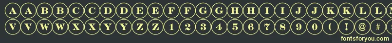 DiscoserifRegular Font – Yellow Fonts on Black Background