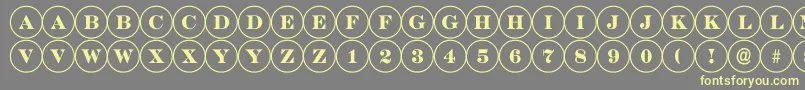 DiscoserifRegular Font – Yellow Fonts on Gray Background