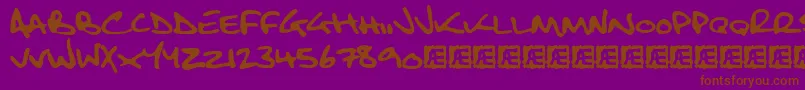 Fbsbltc Font – Brown Fonts on Purple Background