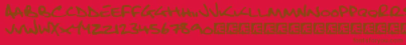 Fbsbltc Font – Brown Fonts on Red Background