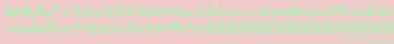 Fbsbltc Font – Green Fonts on Pink Background