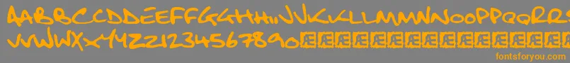 Fbsbltc Font – Orange Fonts on Gray Background