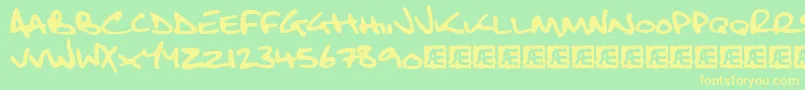 Fbsbltc Font – Yellow Fonts on Green Background