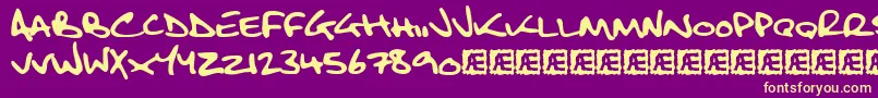 Fbsbltc Font – Yellow Fonts on Purple Background