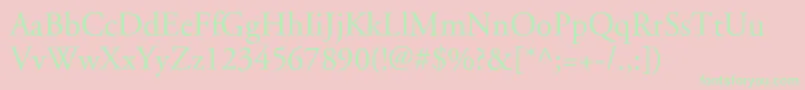 Apcgaramondc Font – Green Fonts on Pink Background