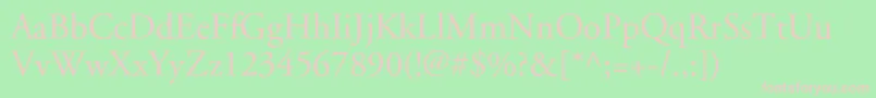 Apcgaramondc Font – Pink Fonts on Green Background
