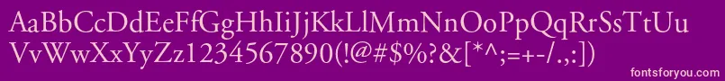 Apcgaramondc Font – Pink Fonts on Purple Background