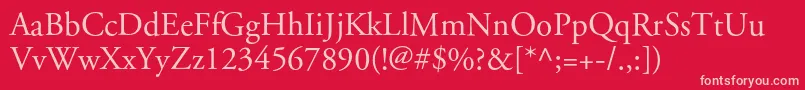 Apcgaramondc Font – Pink Fonts on Red Background