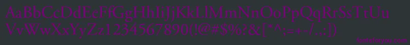 Apcgaramondc Font – Purple Fonts on Black Background