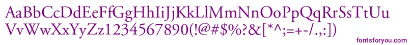 Apcgaramondc Font – Purple Fonts on White Background